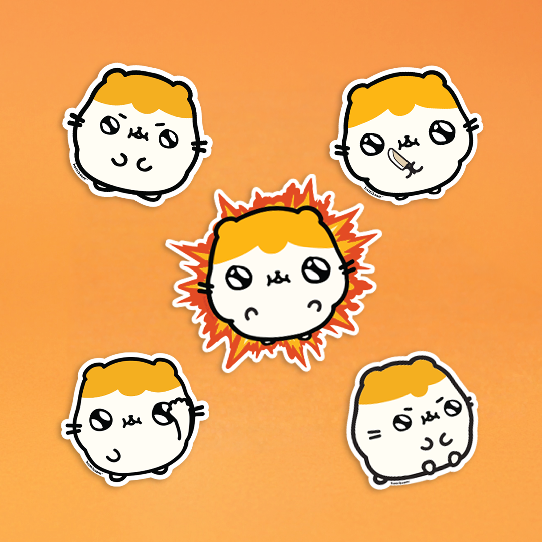 Hamiboom 5-Pc Sticker Pack